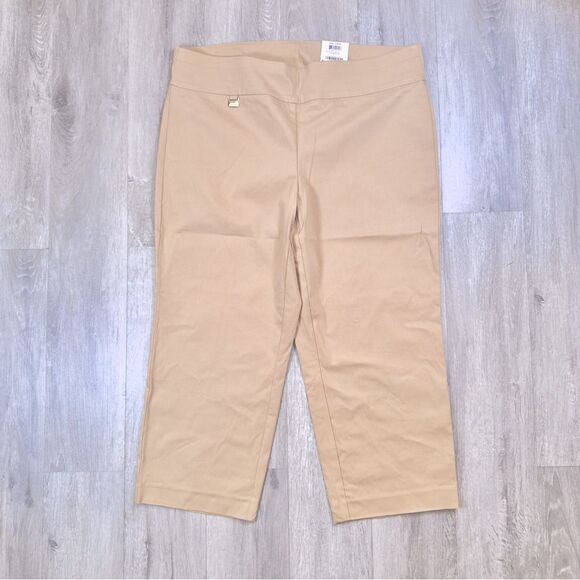 Alfani Pants - Beige Pull On Capri Pants 16W
